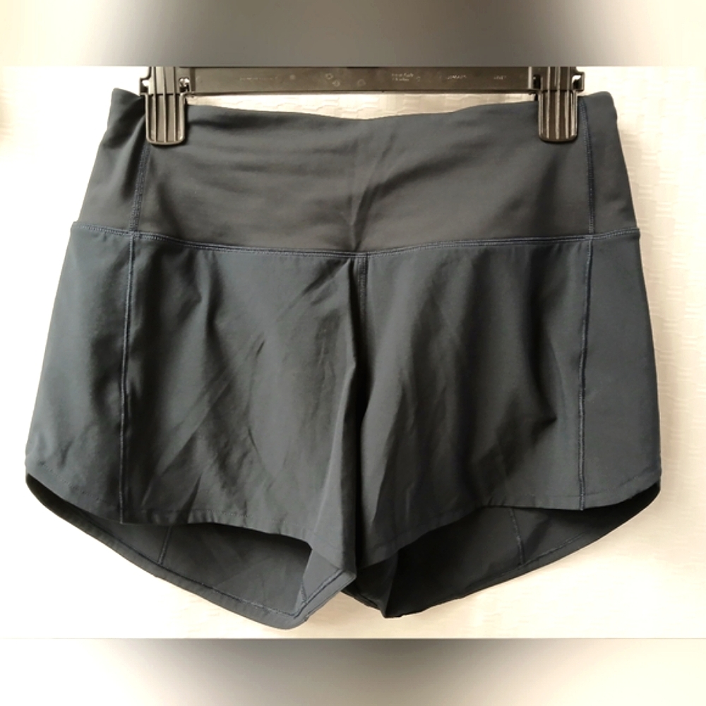 Lululemon Athletica Navy Blue Athletic Shorts with Compression Fit